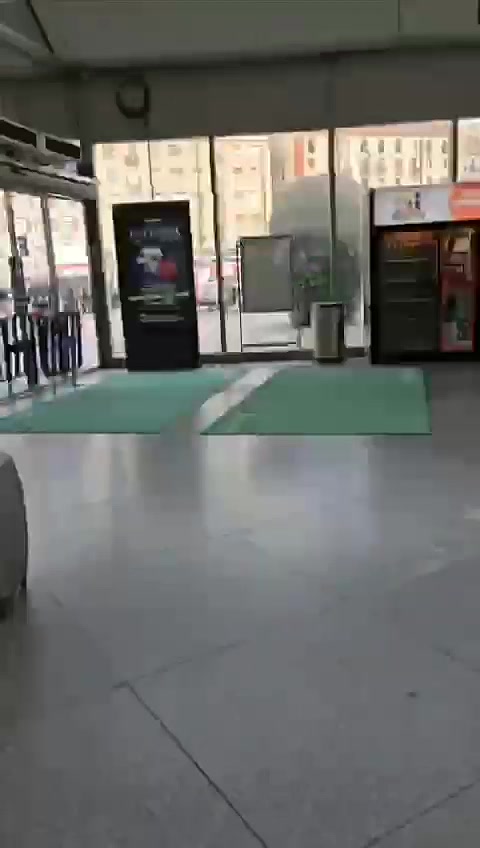 Walk through the glass doors