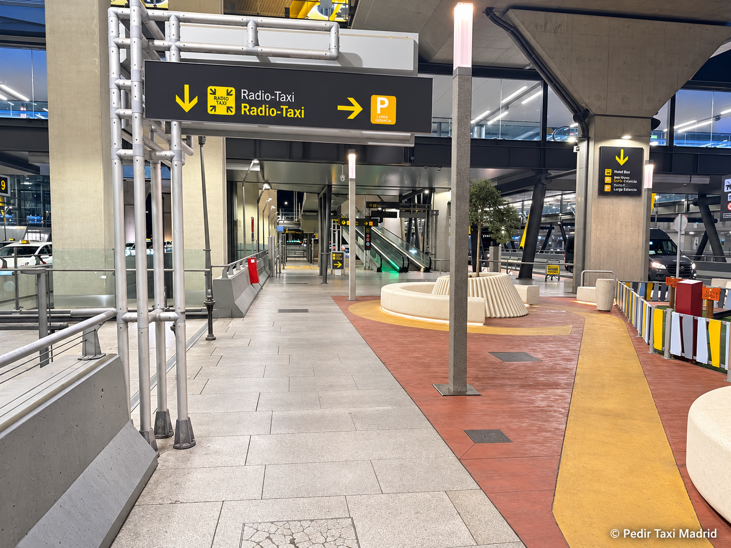 Recorrido señalizado Radio Taxi Terminal 4 Madrid